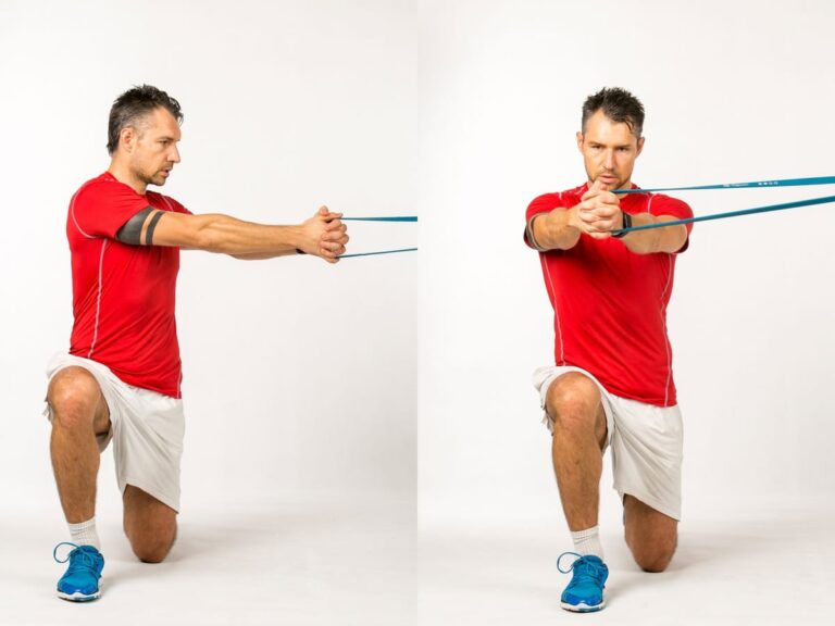 Half Kneeling Band Core Rotation – GT Strefa Trenera