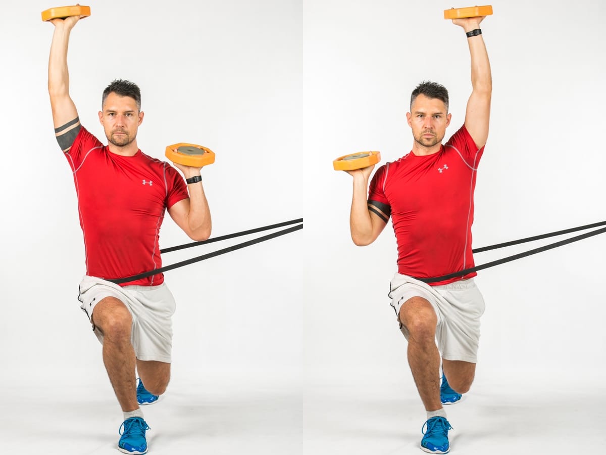 Kneeling See-Saw One Shoulder Press