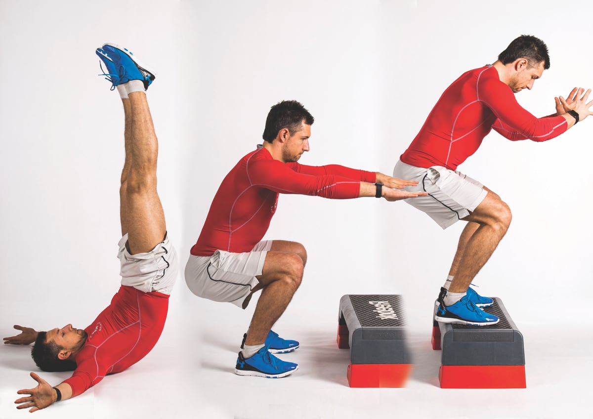 Rolling Squat Step Jump