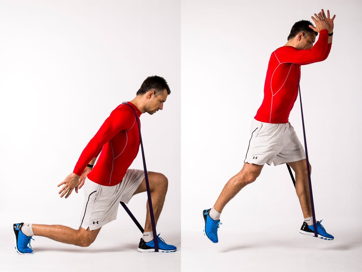 Split Band Squat Jump
