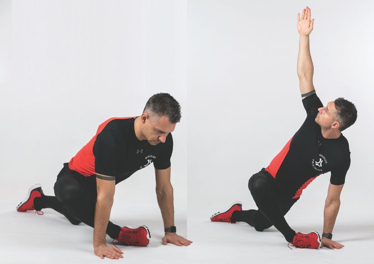 Low Knee Bend T-stretch
