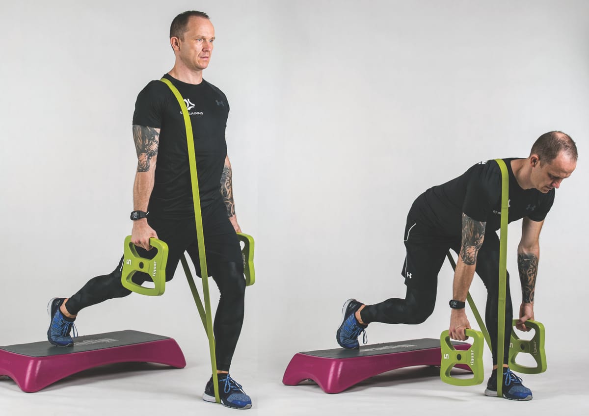 Bulgarian Band Cross Hip Hinge