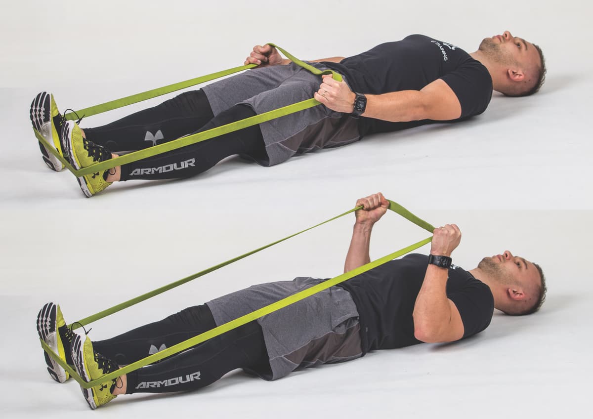 Lying Biceps Band Curl