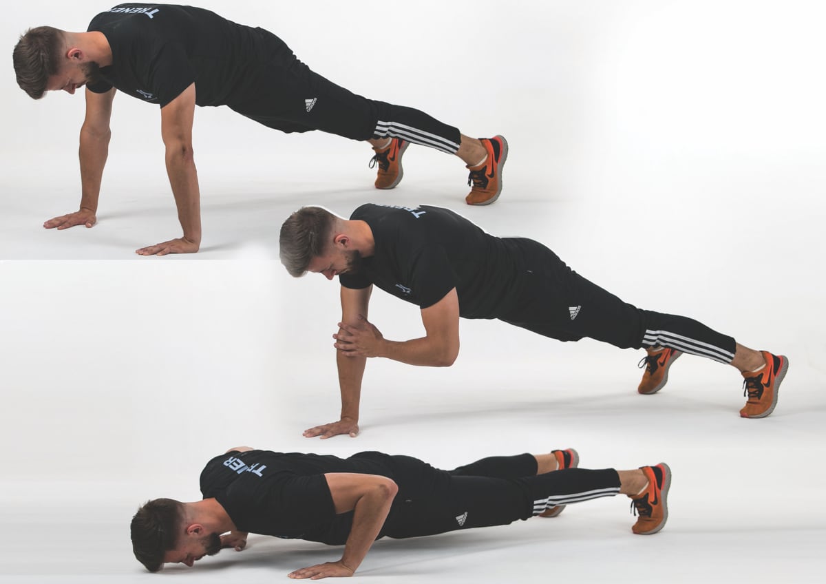 Elbow Tap Push-up