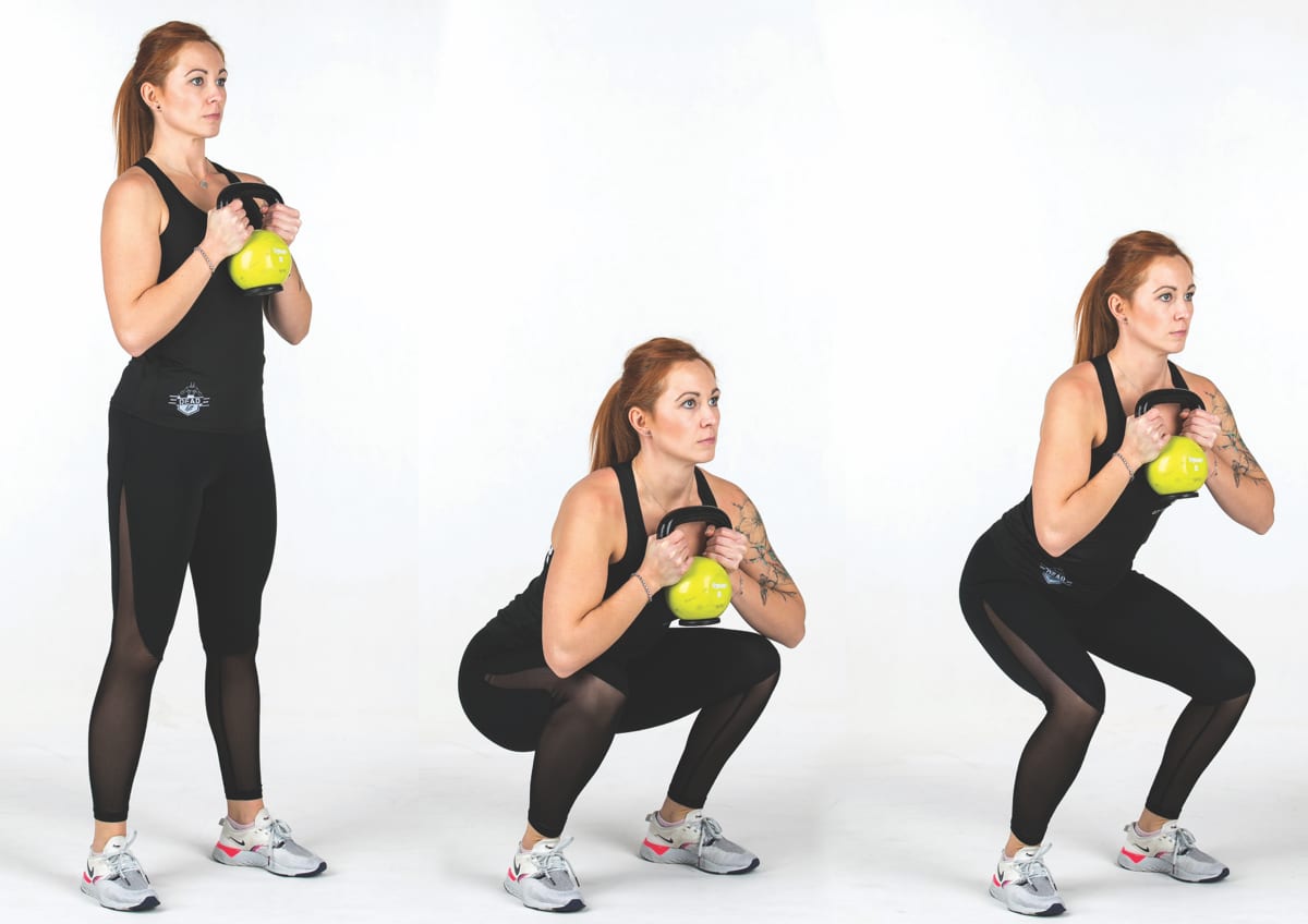 One & Quarter Goblet Squat