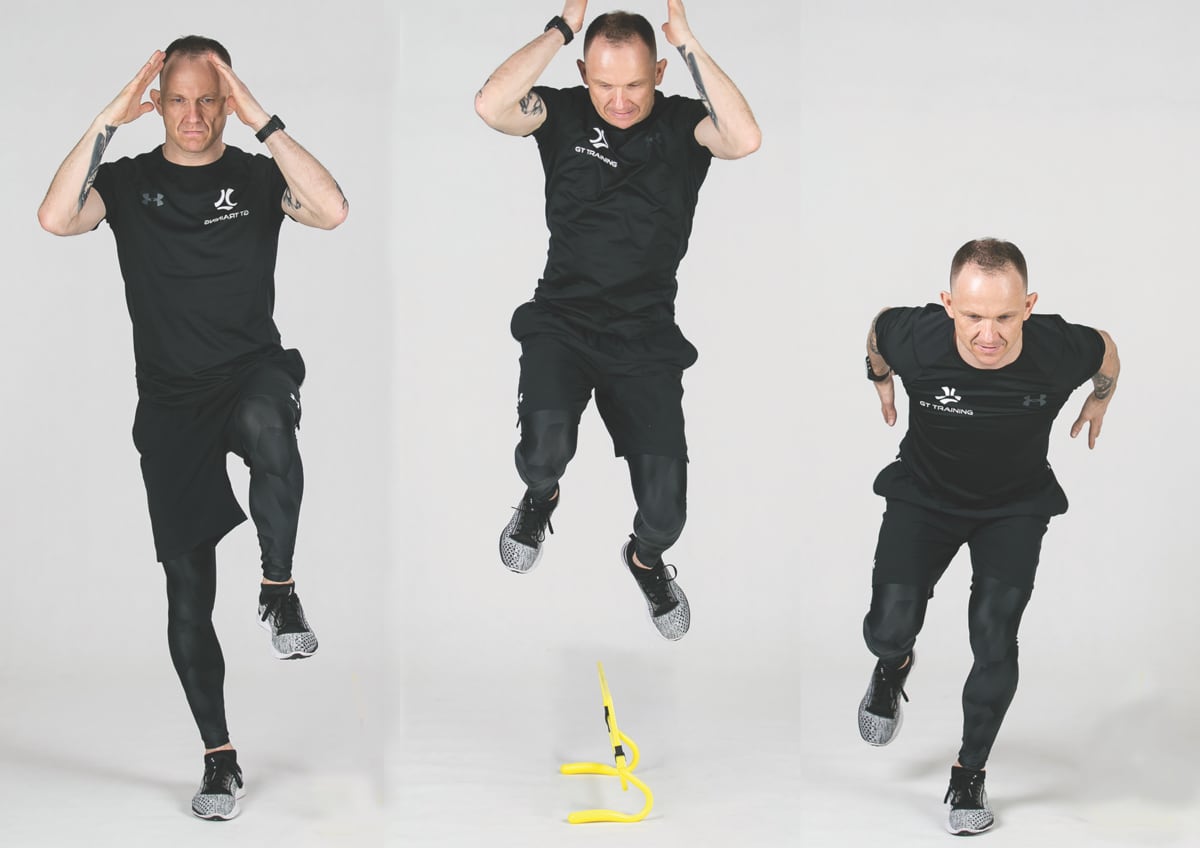 Przeskok bokiem bez zamachu przez płotek bocznie – wertykalnie