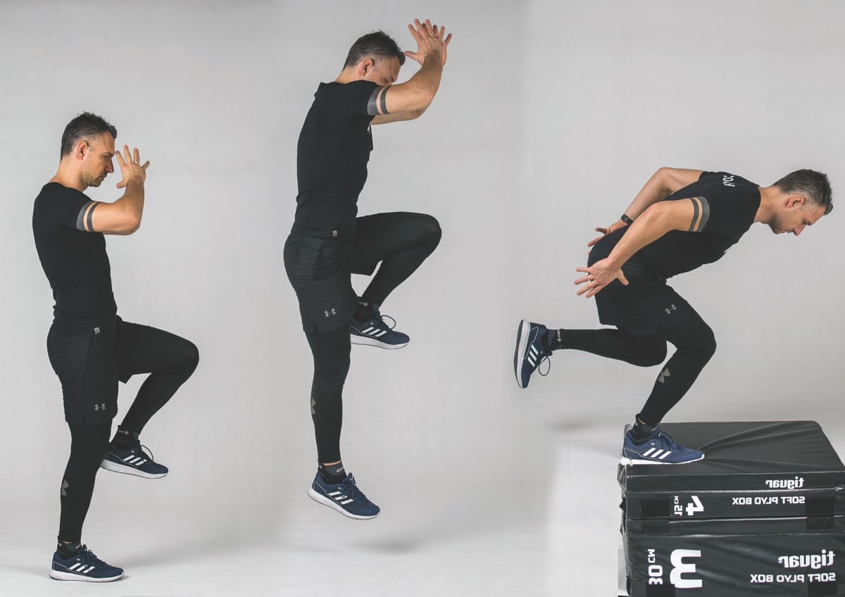 Wyskok na box jednonóż bez zamachu