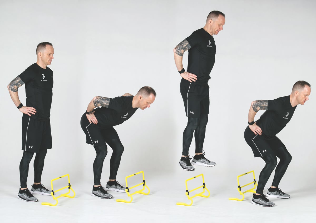 Wyskok przez płotek obunóż bez zamachu