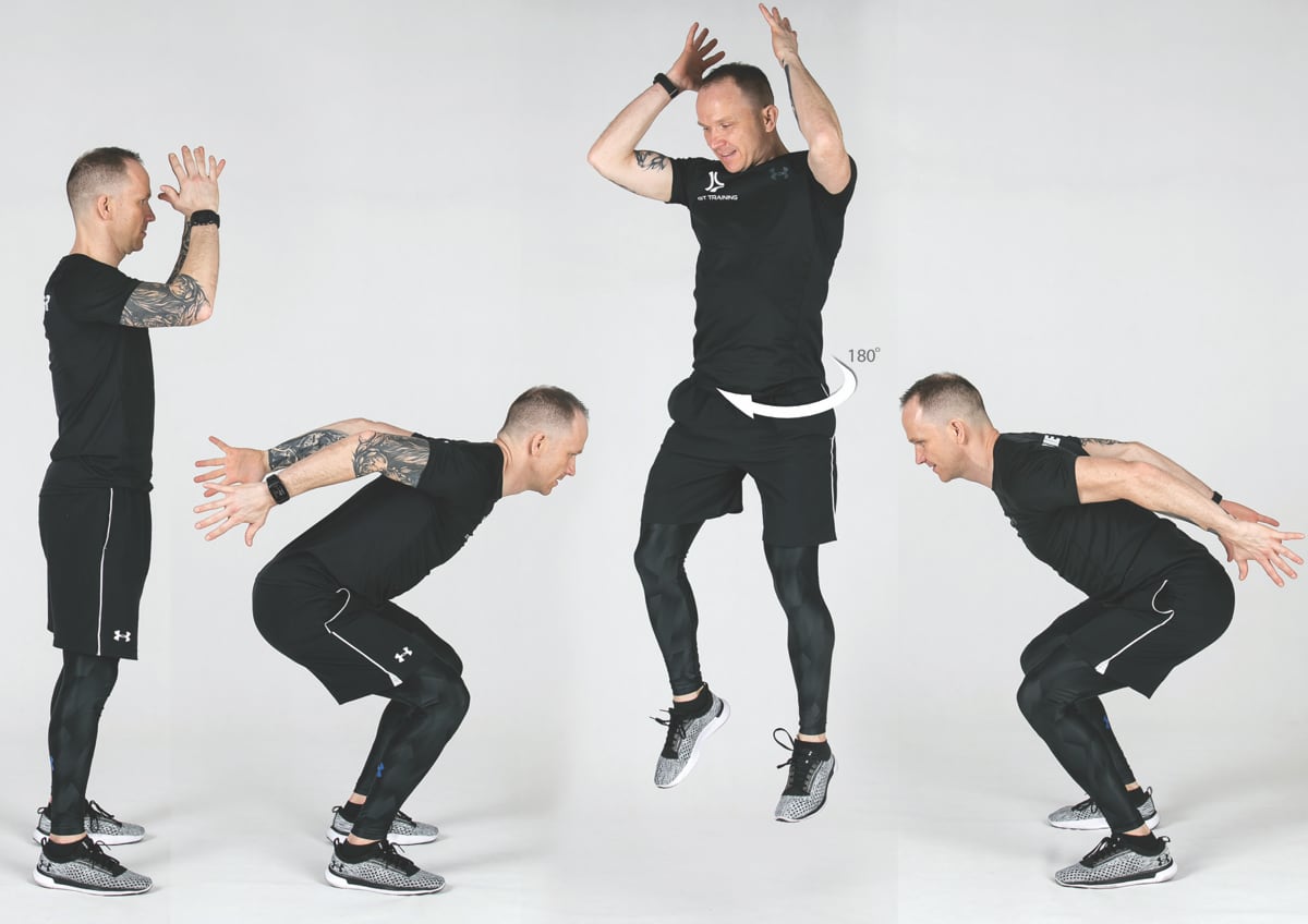 Wyskok rotacja – wertykalnie 180º