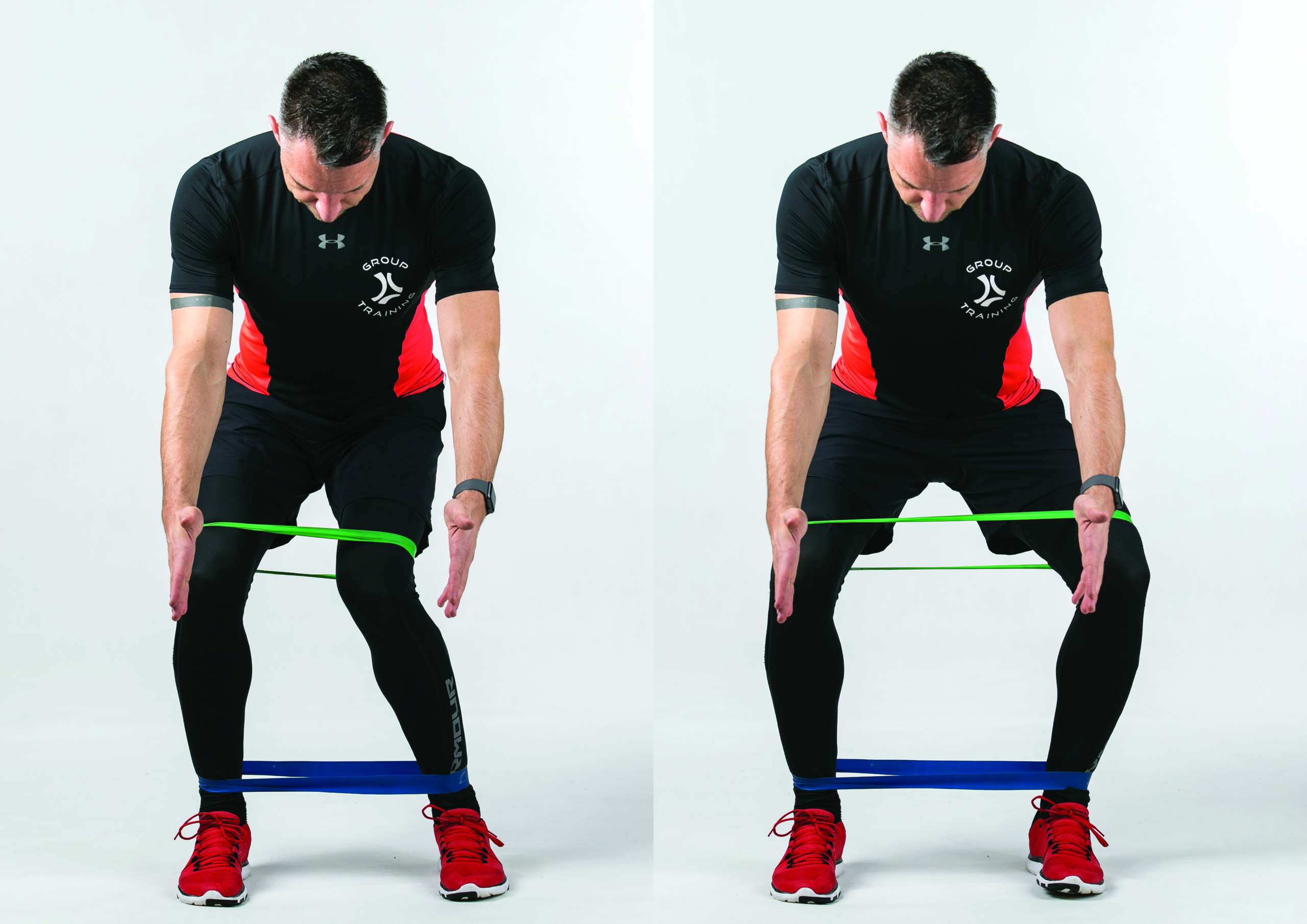 Hip activation external internal rotation